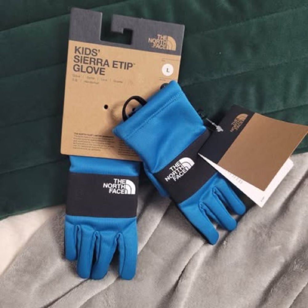 The North Face Kids' Sierra Etip Gloves - Bright Blue and Black